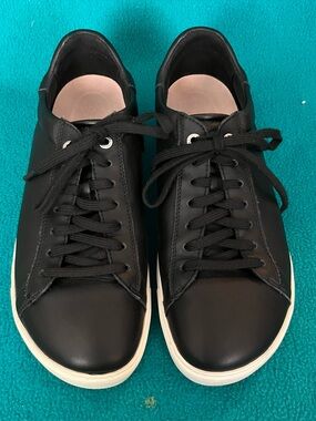Birkenstock Bend Low Top Black Leather Lace-Up Casual Sneakers Sz 41